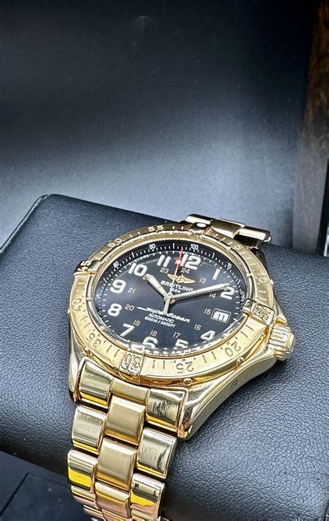 gold breitling superocean